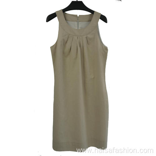 Sleeveless Round-neck Dress For Women